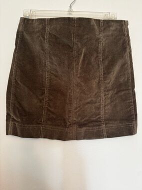 Jolt Olive Green Corduroy Panel Mini Skirt